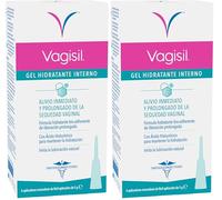 Vagisil Gel Hidratante Vaginal Interno con Ácido Hialurónico Con Aplicadores Monodosis, Hidratación Inmediata y Prolongada, Imita la Lubricación Natural 30 g (6 x 5 g) (Paquete de 2)