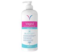 Vagisil Higiene Íntima Diaria Sensitive Mujer, Gel Para Uso Diario, Limpia Suavemente La Piel Sensible, Equilibra el pH, Sin Jabón, Sin Colorantes Y Sin Fragancia, 500 ml