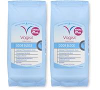 Vagisil Toallitas Higiene Íntima Odor Block, Limpian, Refrescan y Previenen el Olor Hasta 24H, 20 Unidades (Paquete de 2)