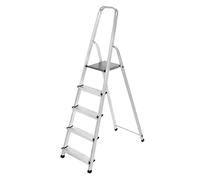 VaGo - Escalera plegable (aluminio, 5 peldaños)