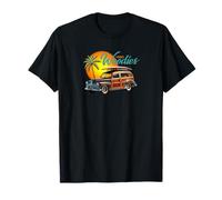 VAGÓN DE Woodie CLÁSICO 1950, Vintage Station Wagon Retro Woody Camiseta