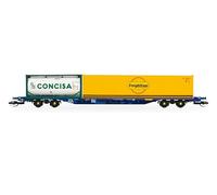Vagón portacontenedores Hornby TT:120 TT6031 Touax KFA con contenedores 1x20 y 1x40