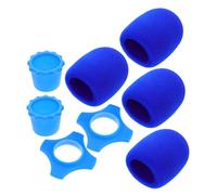 Vaguelly 1 Juego Anillo De Silicona Para Micrófono Protección Contra El Viento Del Micrófono Cubierta Del Micrófono Ktv Cubierta Del Mango Del Micrófono Protector De Micrófono Esponja Blue