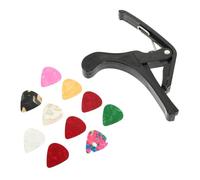 Vaguelly 1 Juego Cejilla De Guitarra Cerraduras De Correa Selección De Bajo Accesorio De Guitarra Púa De Guitarra Cejilla De Plástico Capo Con Una Sola Mano Colocar Portátil El Plastico