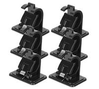 Vaguelly 1 Juego Clip para Colgar En La Barra para Colgar Colgador Toallas Colgador De Toallas Apoyo con Colgante Gancho De Baño Colgador De Ganchos para Cortinas El Plastico Black 6 Piezas