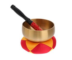 Vaguelly 1 Juego Cuenco De Sonido De Buda Cuenco Tibetano Con Delantero Herramientas Manuales Cuenco De Sonido Curativo Regalos Zen Martillado a Mano Suministros Budistas Niño Cobre Yoga