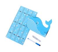 Vaguelly 1 Juego De Pegatinas De Altura De Ballena Calcomanías De Pared 3D Pegatinas De Crecimiento De Altura Pegatina De Medición De Altura Para Niños Pegatinas De Dibujos Animados