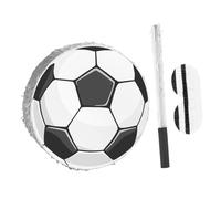 Vaguelly 1 Juego De Piñatas De Cumpleaños: Piñata De Fútbol Con Palo Y Venda Para Ideal Para Fiestas De Cumpleaños Deportivas, Juegos Y Artículos Para Fiestas De