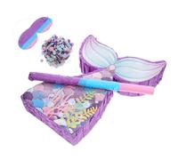 Vaguelly 1 Juego De Piñatas Para Fiestas Decoraciones Para Fiestas De Cumpleaños Piñatas Para Niñas Suministros Para Fiestas De Sirena Piñatas De Sirena Con Palo De Piñatas De