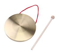 Vaguelly 1 juego Gong de Mano Chino de Instrumento de Percusión de Cobre Sonido y Fuerte Incluye Martillo para Eventos y del Ritmo Infantil