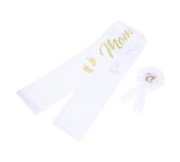 Vaguelly 1 Juego Insignia De Correa De Fiesta Pin De Insignia De Mamá Para Ser Mami Para Ser Faja Pin De Botón De Revelación De Género Cinturón De Bebé Constituir Vestir Satín