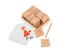 Vaguelly 1 Juego Tablero de de Letras para Aprendizaje Preescolar Juguete Educativo de Alfabeto con Tarjetas Ilustrativas Divertido para Desarrollar Habilidades Lingüísticas