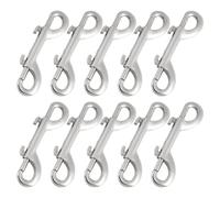 Vaguelly 10 Clips a Presión de Doble Extremo de Aleación de Zinc para Correa de Mascota y Correas de Mochila, Resistentes Decoloración y Apertura Suave, Ideales para Actividades Deportivas