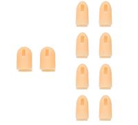Vaguelly 10 Piezas Dedales De Silicona Protectores Para Dedos Artificiales Para Manicura Dedos Para Decoración De Uñas Reemplazo Falsos