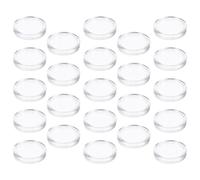 Vaguelly 100 Estuches Portamonedas Transparentes de Plástico, Cápsulas Protectoras para Monedas de 25 Mm, Portadores Profesionales para Colección y Almacenamiento Seguro de Monedas