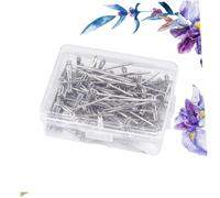 Vaguelly 100 piezas Alfileres T de Acero Inoxidable para Pelucas con Caja Plástica Pines para Costura Bloqueo y Manualidades para Modelado