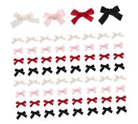 Vaguelly 100 Piezas Clips de Cabello con Lazo Mini Clips con Lazo de Cinta Accesorios para Peinados Diarios para Niñas y Bebés