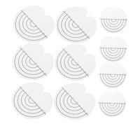 Vaguelly 100 Plantillas Espaciadoras Redondas: Térmicos Transparentes Para Extensiones De Cabello. Almohadillas Resistentes Al Calor Con Escala Para Una Unión Precisa.