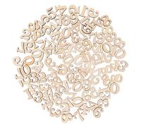 Vaguelly 100piezas Recortes De Madera Para Manualidades Recortes De Madera Sin Terminar Bloques De Para Grafitis y Adornos De Letras Para Manualidades Láminas De