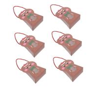 Vaguelly 10piezas Bolsas De Obsequio Con Asas Forma De Hombrecito De Jengibre Para Dulces Navideños Bolsas Para Golosinas Navideñas Para Envolver Galletas Cupcakes y De Fiesta