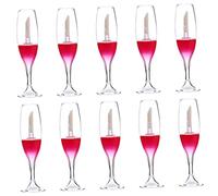 Vaguelly 10piezas Botellas Vacías De Brillo Labial De Recipientes Cosméticos Forma De Copa De Vino Rellenables y Reutilizables Perfectos Para Diy y