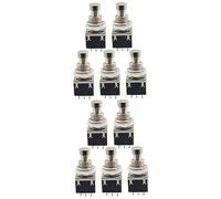 Vaguelly 10piezas Interruptor De Pedal Para Guitarra Eléctrica De Pines Accesorio De Efecto Bypass Paquete De Unidades Color Negro Compatible Diversos Pedales De Música