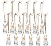 Vaguelly 12 Botellas De Perfume De Vidrio Para Decoración De Chicos Difusor Colgante Para Coche Contenedor De Perfume Colgante Botellas De Viaje Rellenables Botella De Aroma