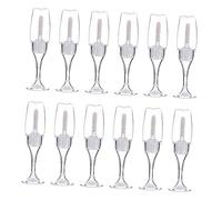Vaguelly 12 Piezas De Copa De Vino Botellas De Brillo De Labios Contenedor De Maquillaje Tubos De Varita De Brillo De Labios Mini Tubos De Brillo De Labios Plano Envase El Plastico