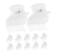 Vaguelly 12 Pinzas Para Rulos Calientes Transparentes De Plástico, Tamaño Estándar, Protección Térmica, Para Mujeres y Estilistas, Uso Profesional Salones y Peinados Diarios