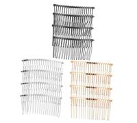 Vaguelly 12piezas Peines Cabello Dientes Unidades De Peine Lateral De Alambre Metálico Para Peinados De Novia y Mujer Para Bricolaje y Eventos