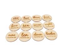 Vaguelly 12piezas Tarjetas De Crecimiento para Bebés Madera para Fotografía Recuerdos De Primer Año y Cumplemes Accesorios para Reseñas De Nuevos Nacidos