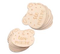 Vaguelly 14 Piezas Carteles de de Madera para Recién Nacidos de Discos Mensuales Decorativos y Seguros para Fotografía Infantil para Celebraciones y Anuncios de