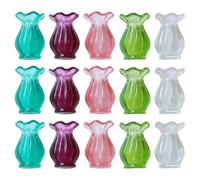 Vaguelly 15 jarrones en Miniatura para casa de muñecas: pequeños jarrones para decoración de Mesa, Manualidades, micropaisajes y decoración de Interiores.