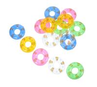 Vaguelly 15 Piezas Mini Anillas de Natación Inflables para Decoraciones de Piscina y Accesorios de Fotografía Anillos para de Patito Colores para Decorar Muñecas y Casa de Muñecas