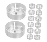 Vaguelly 150 Juegos Taza de Vela Vacía de Aluminio para DIY de Contenedores Redondos con Mechas para Fabricación de Velas Artesanales Kit para Bodas y Navidad