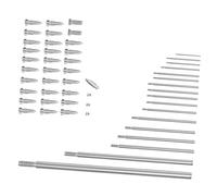 Vaguelly 1juego De Reparación Para Saxofón Bajo Kit De Accesorios De Instrumento Musical Varillas Roscadas y Metálicos Para y Reemplazo