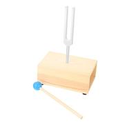 Vaguelly 1juego Diapasones Musicales De Aleación De Aluminio Con Martillo De Madera y Base Estable Para Experimentos Acústicos y Pruebas Físicas