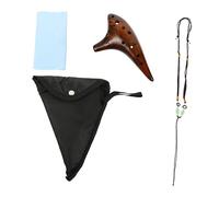 Vaguelly 1juego Ocarina De Huecos Tono Instrumento Musical Portátil Para Principiantes Incluye Tutorial y Bolsa De Protección Para Amantes Música