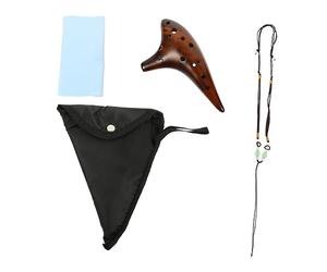 Vaguelly 1juego Ocarina De Huecos Tono Instrumento Musical Portátil Para Principiantes Incluye Tutorial y Bolsa De Protección Para Amantes Música