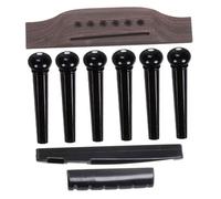 Vaguelly 1juego Pasadores y Sillín Para Guitarra Acústica Incluye Puente Nut y Clavijas Para Reemplazo y Mejora Del Sonido