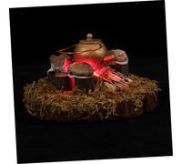 Vaguelly 1pieza Miniatura De Estufa De Cocina Decoración Jardín y Casa De Accesorio De Escena De Paisaje Hoguera Led