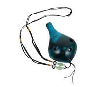Vaguelly 1pieza Ocarina De Dolomita Azul De Huecos Instrumento Musical Introductorio Con Cuerda y Funda Sonido y Agradable Para y Actuaciones