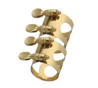 Vaguelly 2 Ligaduras para Saxofón Alto Dorado de Cobre Sujeción Segura y Fácil de Transportar, Accesorios Simples y Elegantes para Cualquier Momento