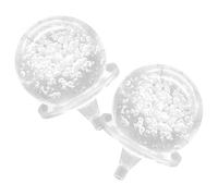 Vaguelly 2 Piezas Adornos de Fuente de Bolas de Cristal Redondas Fuente de Burbuja de Cristal Mostrar Globo de Cristal Exquisita de Cristal el plastico Transparente