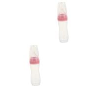 Vaguelly 2 Piezas Botella Alimentadora para Bebés de Suave Resistente Altas Temperaturas para Alimentación Complementaria Infantil Fácil Transición de Líquidos Sólidos Color Rosa