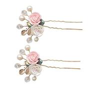 Vaguelly 2 Piezas Broche De Pelo Hecho a Forma De u Perlas Para El Cabello Dama De Honor Chicas Bodas Patas Joyería Del Pelo De La Boda Paseo Novia Poli Casarse Conformado Golden