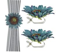 Vaguelly 2 Piezas Clip de Cortina Clips de Girasol alzapaños de Cortina extravagantes Amarre Corbatas suavidad Interior Clips de Cortina para Cortinas Abrazadera de unión de Cortina Metal