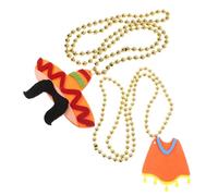 Vaguelly 2 Piezas Collar Mexicano de Fantasía Colgante de Sombrero Fieltro y Duradero para Fiesta Temática Cinco de Mayo