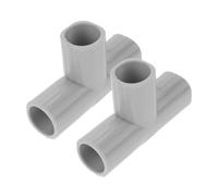 Vaguelly 2 Piezas Conectores T de Vías para Tubos de Parque Infantil Accesorios de para Rejas de Seguridad de Fitting para Juntas de Tubos para Uso Interior y Exterior