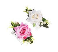 Vaguelly 2 Piezas De Flores Para Revelar El Género Del Cabello Pinzas Para El Cabello De Boda Para Novias Peineta De Novia Con De Imitación Accesorios Para El Cabello De